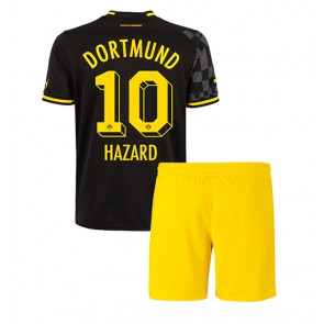 Borussia Dortmund Thorgan Hazard #10 Bortedraktsett Barn 2022-23 Kortermet (+ Korte bukser)